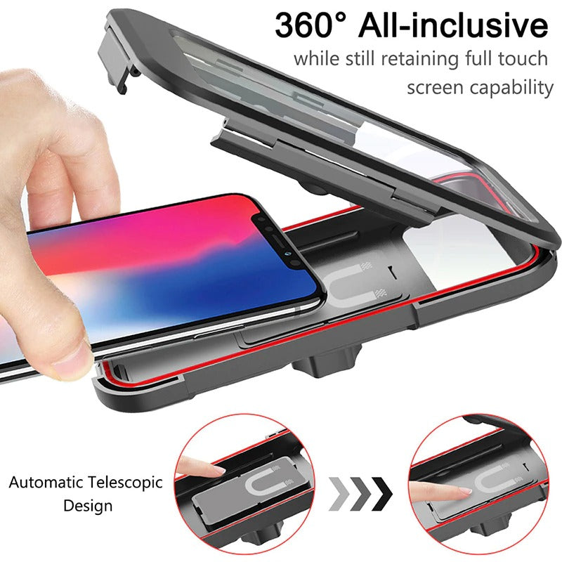 Waterproof Mobile Phone Holder for Motorcycle Bike and Bicycle 360 Rotatable Magnetic Stand